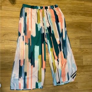 SHEIN curve high slit striped pants. Size 3x (18)